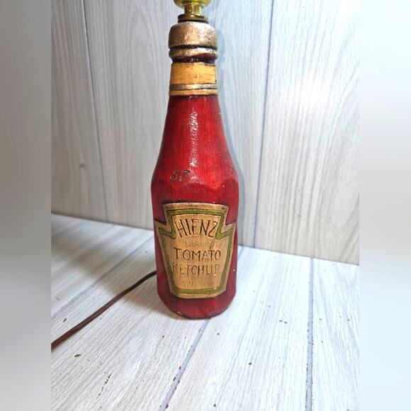 Vtg Heinz Tomato Ketchup Bottle Table Lamp 14" Bar Lamp Dining Rare - Picture 9 of 14